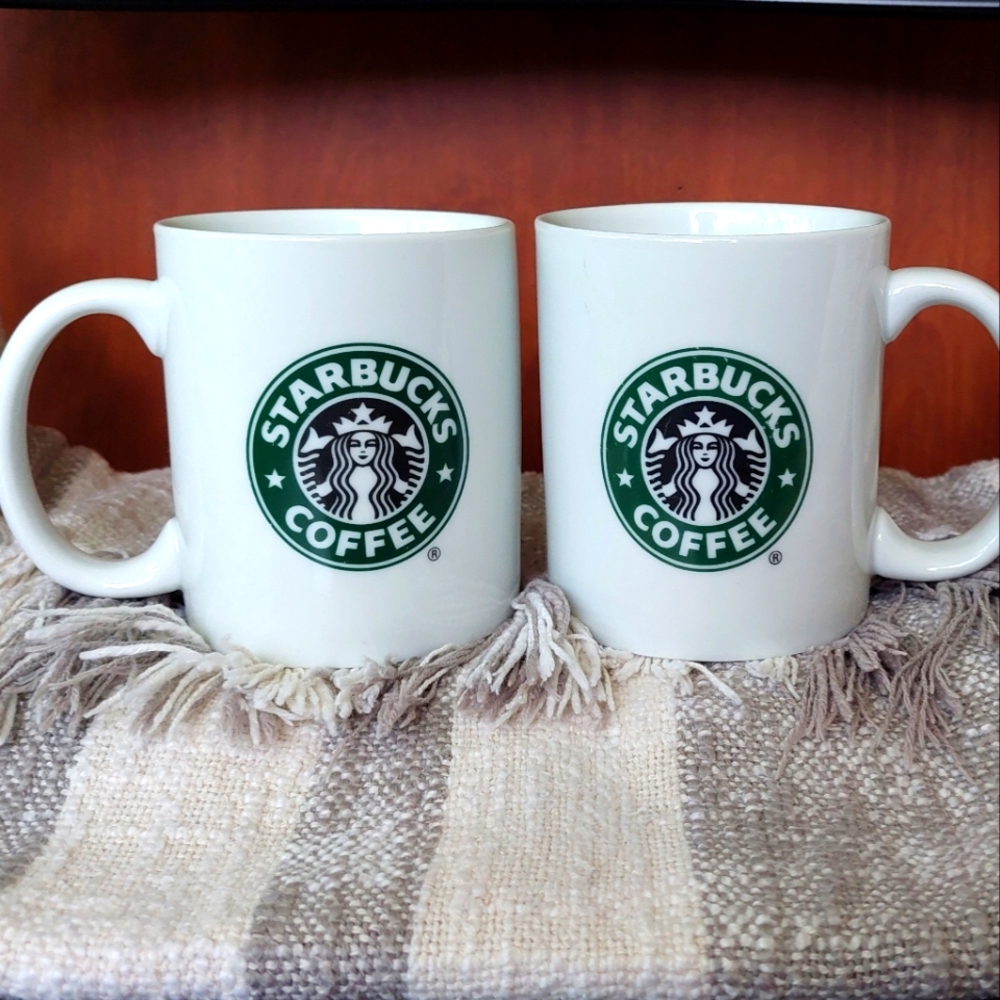 Starbucks White Coffee Mugs Set